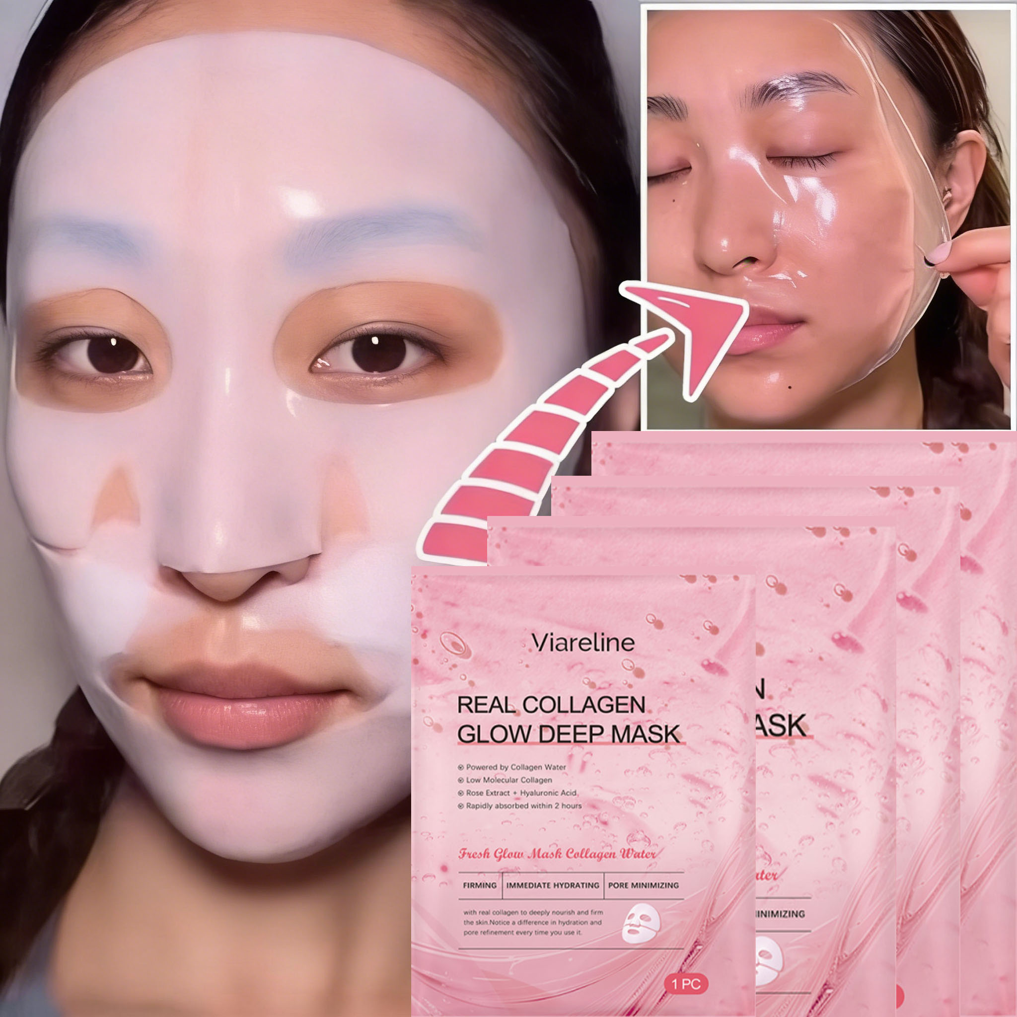 Luxury Skincare Brands - Masque de nuit au collagène, ADN